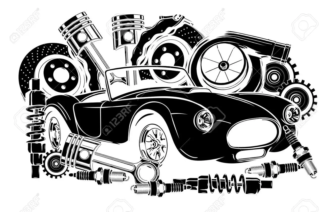 157132117-vector-illustration-of-car-spares-frame-and-parts-black-silhouette